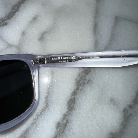 Saint Laurent Square SL 51 Star Prints White Red Unisex Sunglasses - Picture 8 of 9